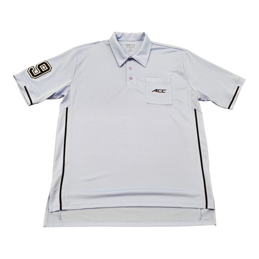 Men's Smitty ACC #19 Powder Blue Short Sleeve Umpire Shirt Moisture Wicking Sz L